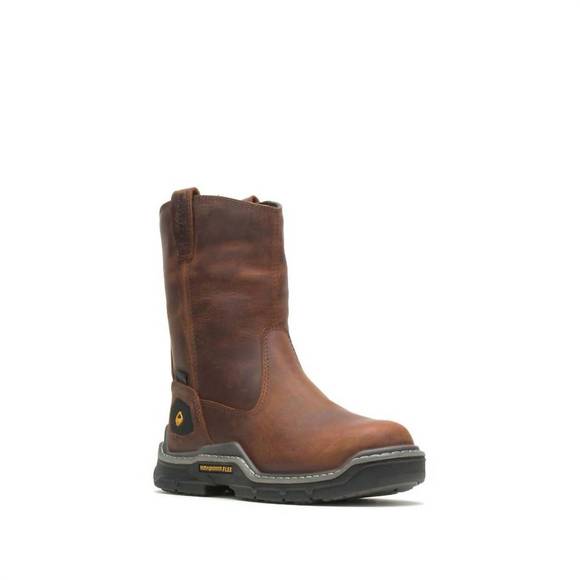 Wolverine Men's Raider DuraShocks 10" Composite Toe Work Boots (Peanut, 8 X-Wide) - Tough, Comfortable & Slip Resistant